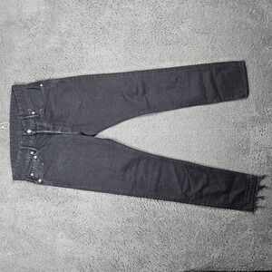 Mens 31x34  Buck Mason Maverick Slim Fit Button Fly Jeans Black Double Dipped 14